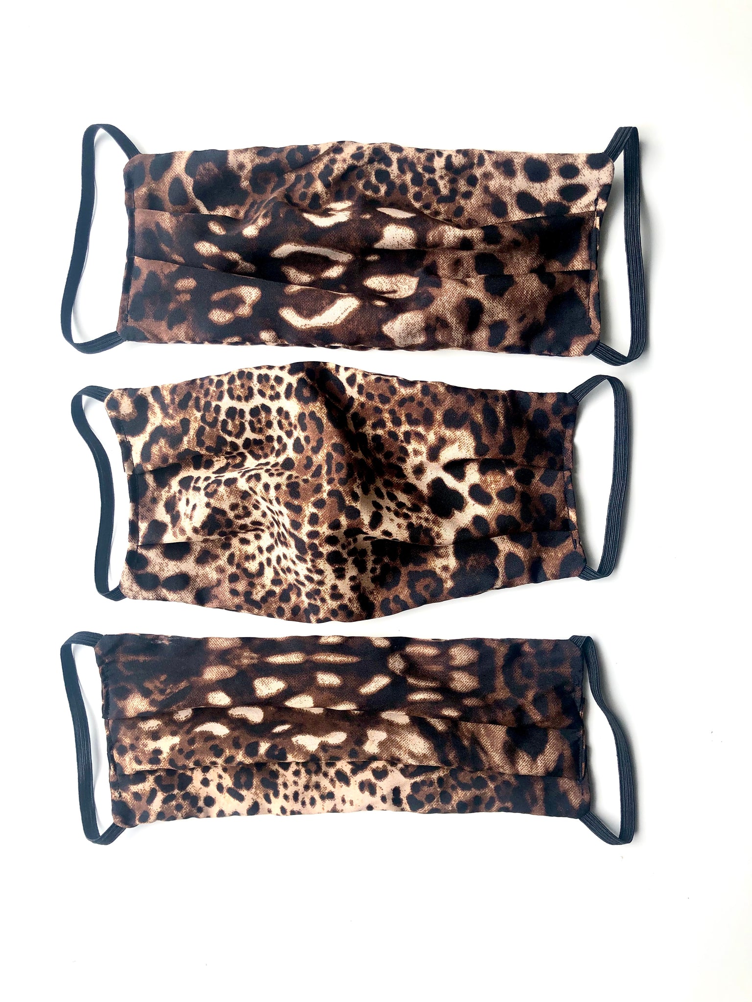 Leopard Pleated Face Mask