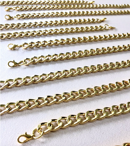 Yellow Gold Face Mask Chain